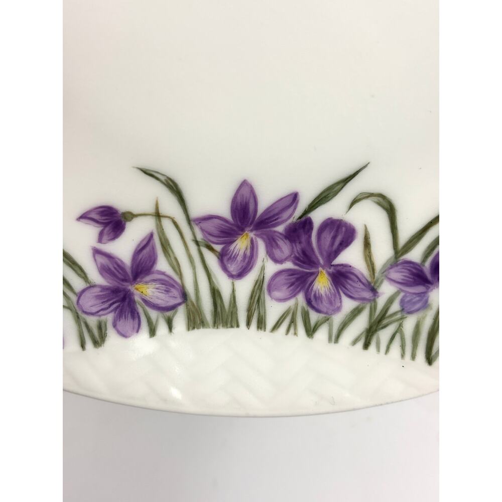 Antique H & C Haviland Limoges France 7.5" Purple Floral Porcelain Plate - Picture 13 of 14